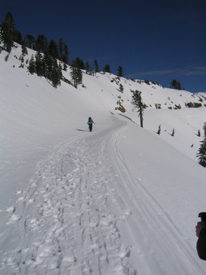Lance, headed toward Bumpass Hell on CA-89