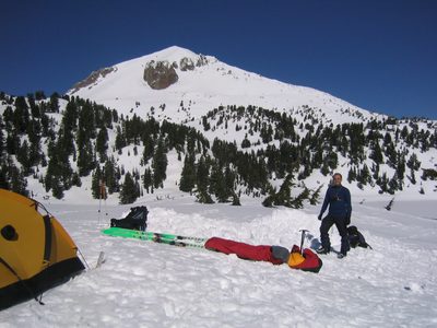 The man and the mountain.  Niels readies his gear for...