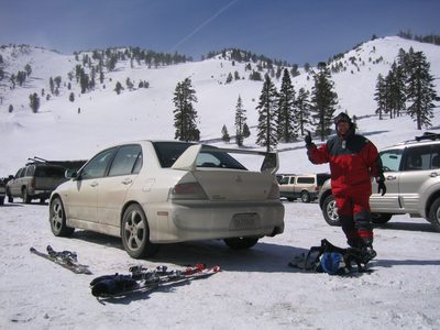 Niels and our noble steed, after an excellent morning...