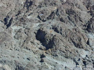 If you look closely, somewhere up on the mountain there...