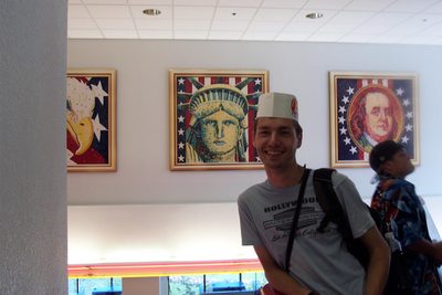 Stephan in the Jelly Belly factory.