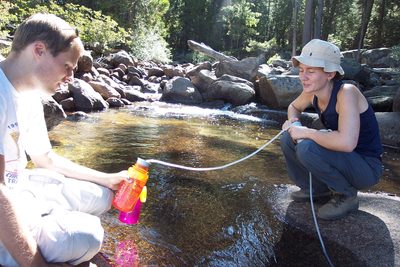 John and Rachel pump water from the mighty Merced...