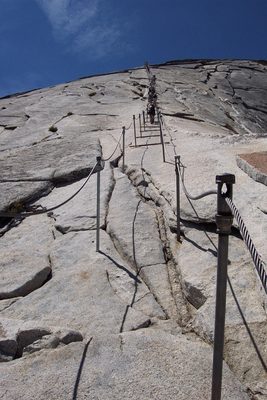 The hand cables to the top of Half Dome.
