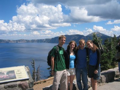 Stephan, Alison, John and Rachel at Crater Lake.