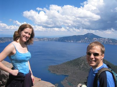 Alison and John at the forest ranger overlook.