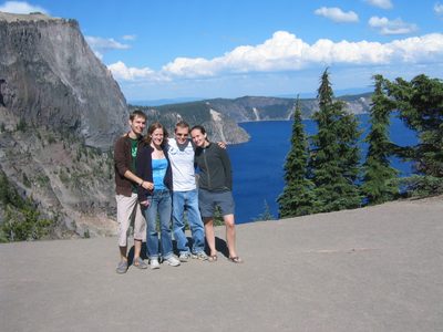 Group photo: North side of Crater Lake.  Stephan,...