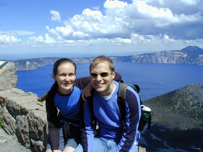 Rachel and John at the forest ranger overlook.