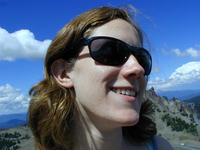 Alison at Crater Lake.