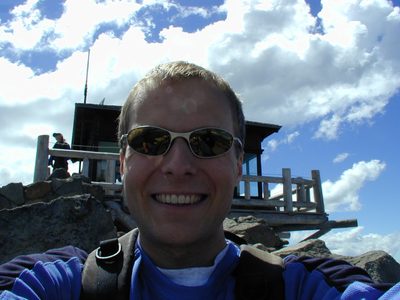 John self-portrait at Crater Lake.