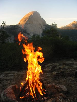 Fire + Half Dome = Crazy pretty.