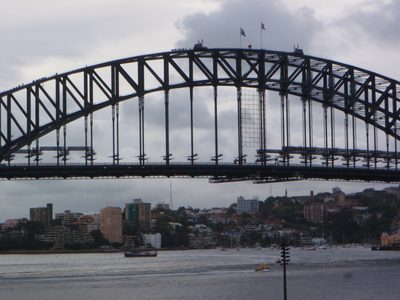 Yes, that is a tour group on top of the bridge.  No, I...