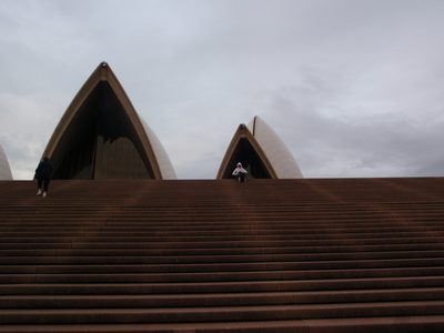 The steps of the Sydney Opera House.