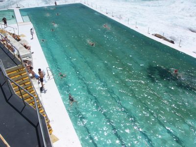 Swimming in the ocean, pretty much.