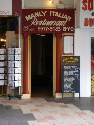 Manly Italian Restaurant.  No wussy primavera here.  