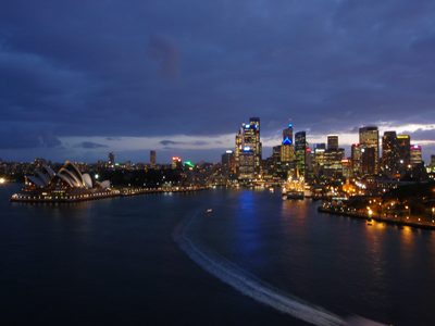 Sydney at night.