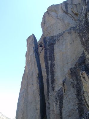 Eagle Lake Cliff is a vertical if not gently overhanging...