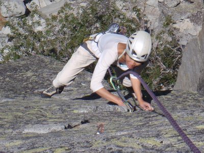 TC Pros in action. (The high top climbing shoes designed...