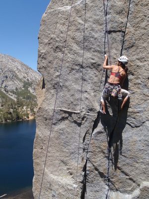 The crack starts to narrow to tips above this point.