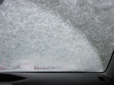 This is after maybe 5 minutes of not clearing our windshield.