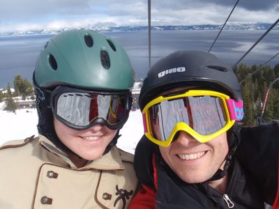 John and Monica, riding the Madison chair at Homewood. 