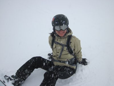 Still snowing hard.