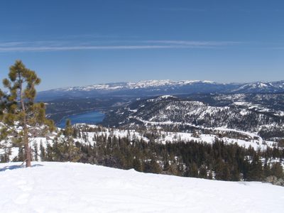 View of Donner Lake from Donner Peak. The curvy thing...