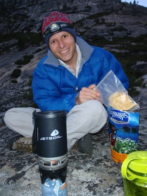 John and his new JetBoil.  This thing will boil a cup of...