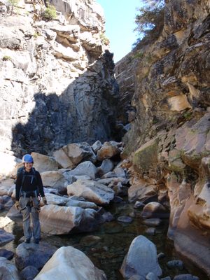 Walking through the inner gorge.