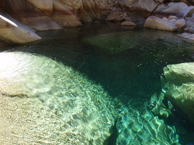 A beautiful, but freezing pool at the bottom of the...