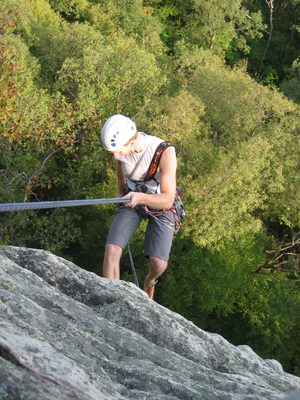 Mike rappelling from Frog's Head. (5.6-) Sequence shot #3.