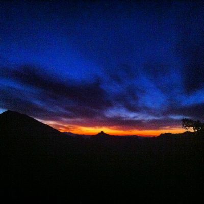 Sunset behind Thimble Peak.
