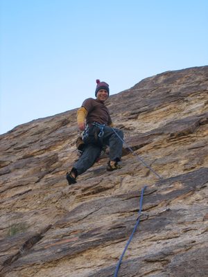 John leading some 5.8 route, appropriately named...