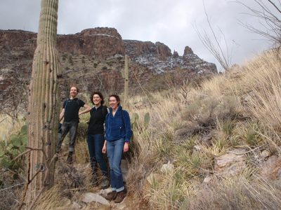Peter, Emily and Mel on the hike to Finger Rock.