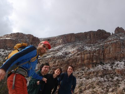 Group shot taken on a timer at the highest point we...