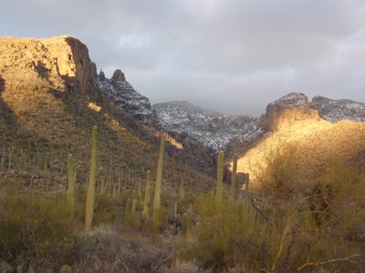 What dramatic landscape and lighting!