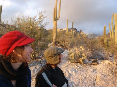 Mel and Emily enjoy the scenery.