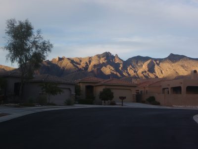 View of the Santa Catalina Mountains from the subdivision.