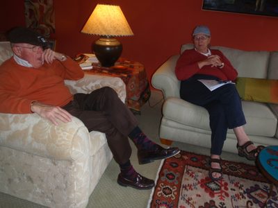 Dad and Mom discussing whether to buy the house, as I remember.