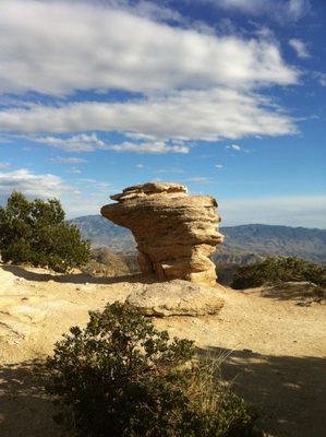 Hoodoo near the car.