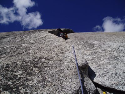 Second pitch of Western Country (5.7).  John on lead. ...