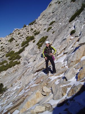 Rachel, nearly at the top.
