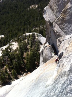 The next party leading pitch 4 of Crescent Arch.
