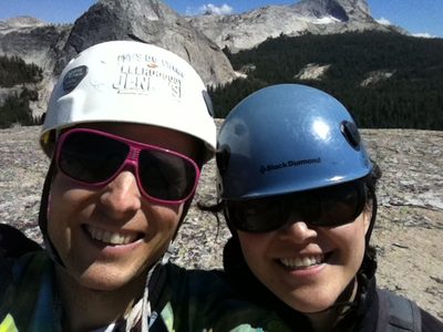 John and Monica on the top of DAFF Dome, with Fairview...