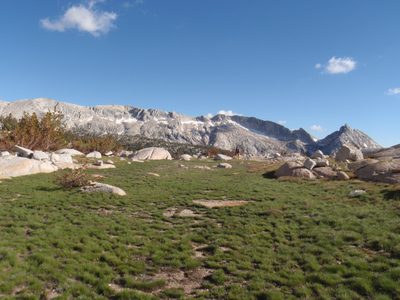 Once out of the woods, we proceeded across easy terrain...