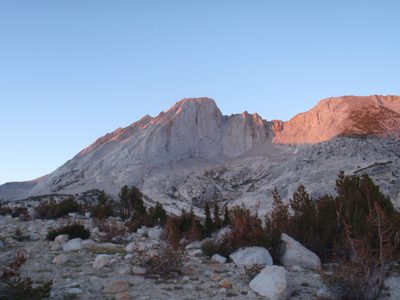 Alpenglow on Conness at sunset.