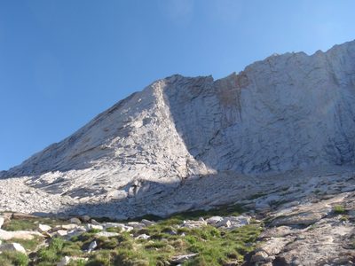 The West Ridge, looming above.