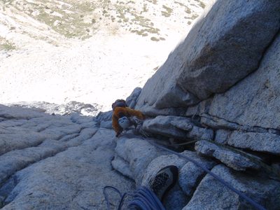 Dong, overlapping on the second pitch of West Ridge of...