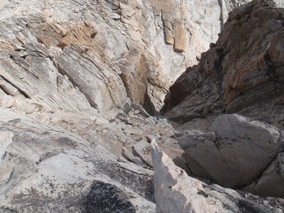 There was a trail going down this chute; to where I do not know.