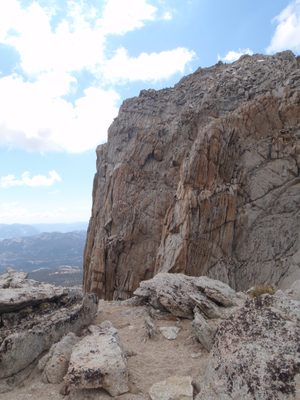 Southwest face of Mt. Conness, viewed from the side.