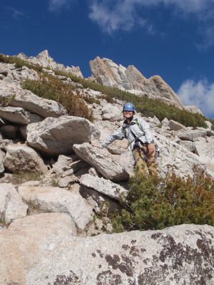 And now the fun part of the descent... a long and steep...